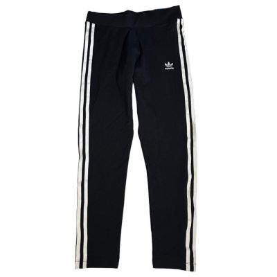 NWT Adidas Originals 3-Stripes Mid Rise Leggings Sz Medium Black Classic